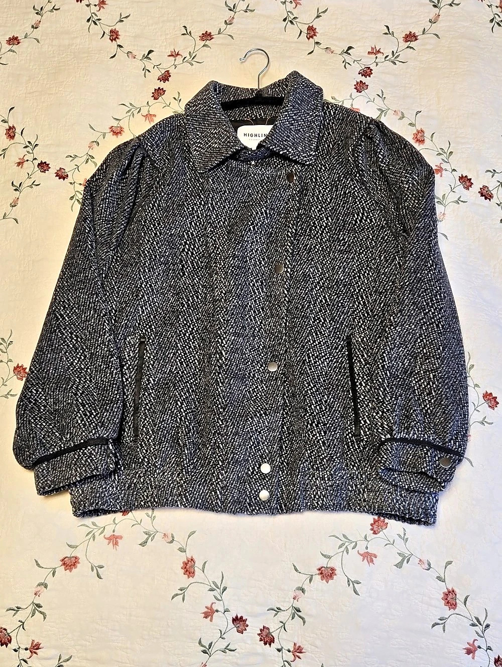 Highline Collective Textured Jacket in Black & White Size XL Like New 🍂